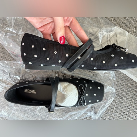 Michael Kors Collette Embellished Mesh Ballet Flats – Size 9 brand new with box - Picture 11 of 16